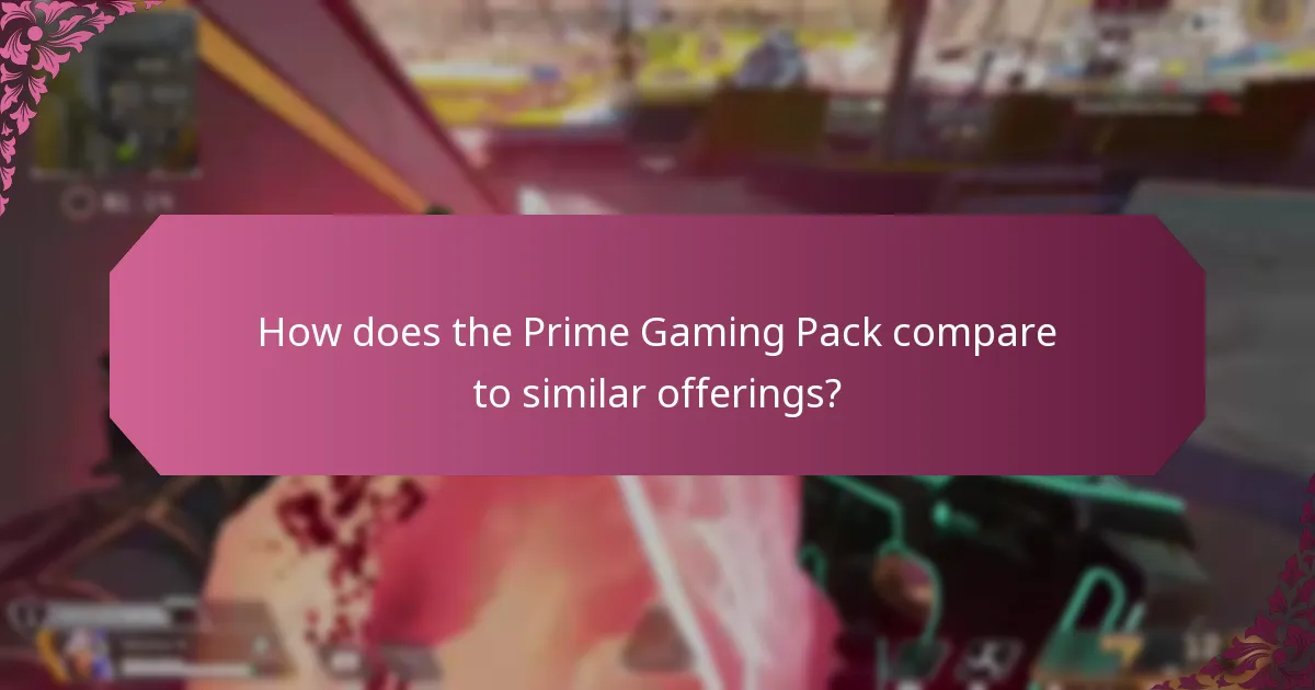 How does the Prime Gaming Pack compare to similar offerings?