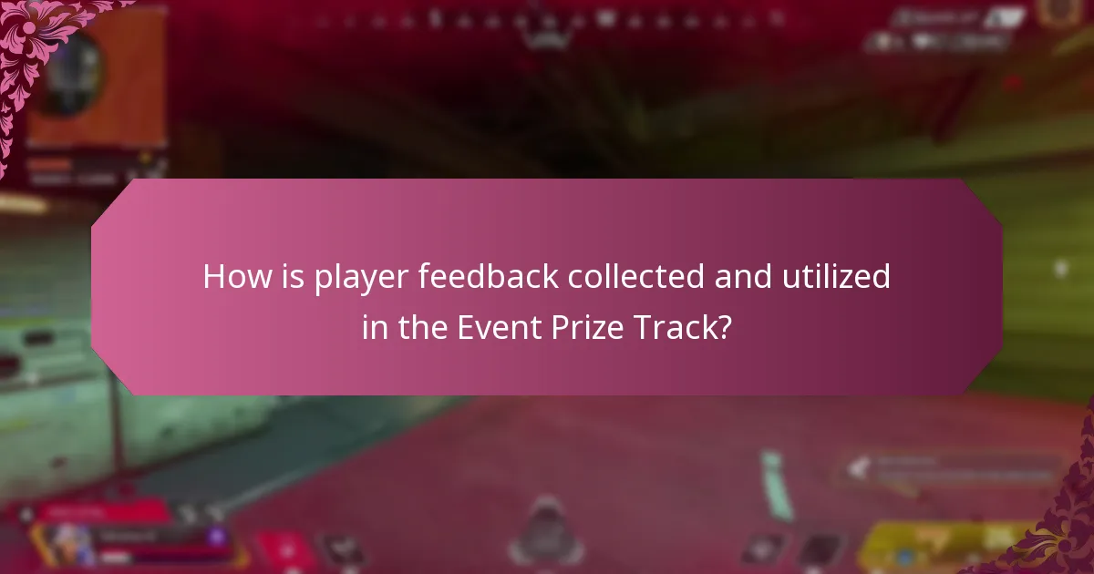 How is player feedback collected and utilized in the Event Prize Track?