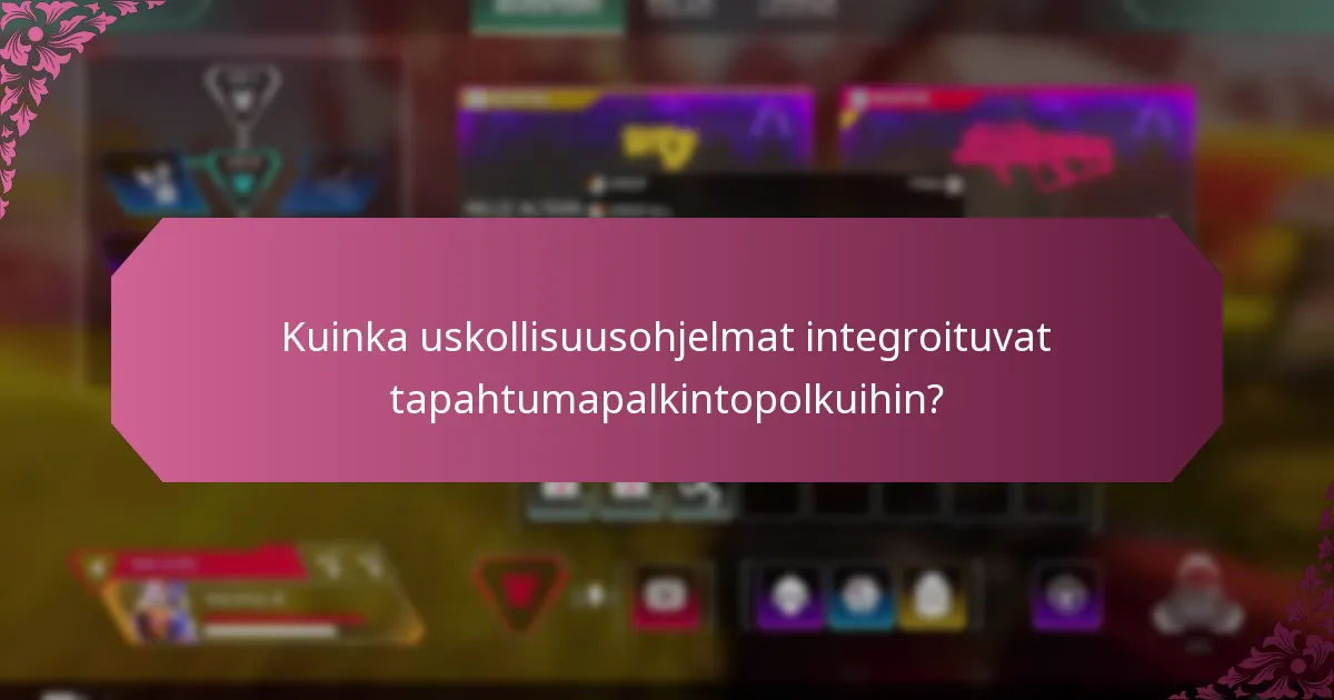 Kuinka uskollisuusohjelmat integroituvat tapahtumapalkintopolkuihin?