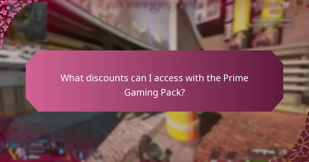 What discounts can I access with the Prime Gaming Pack?