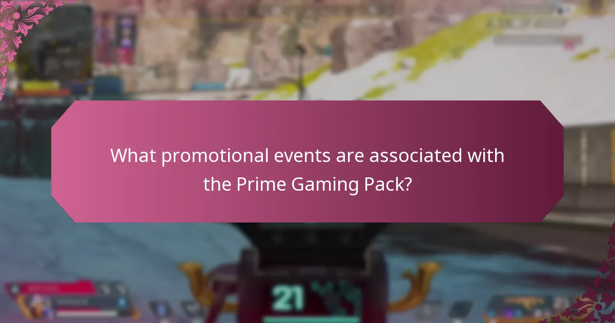 What promotional events are associated with the Prime Gaming Pack?