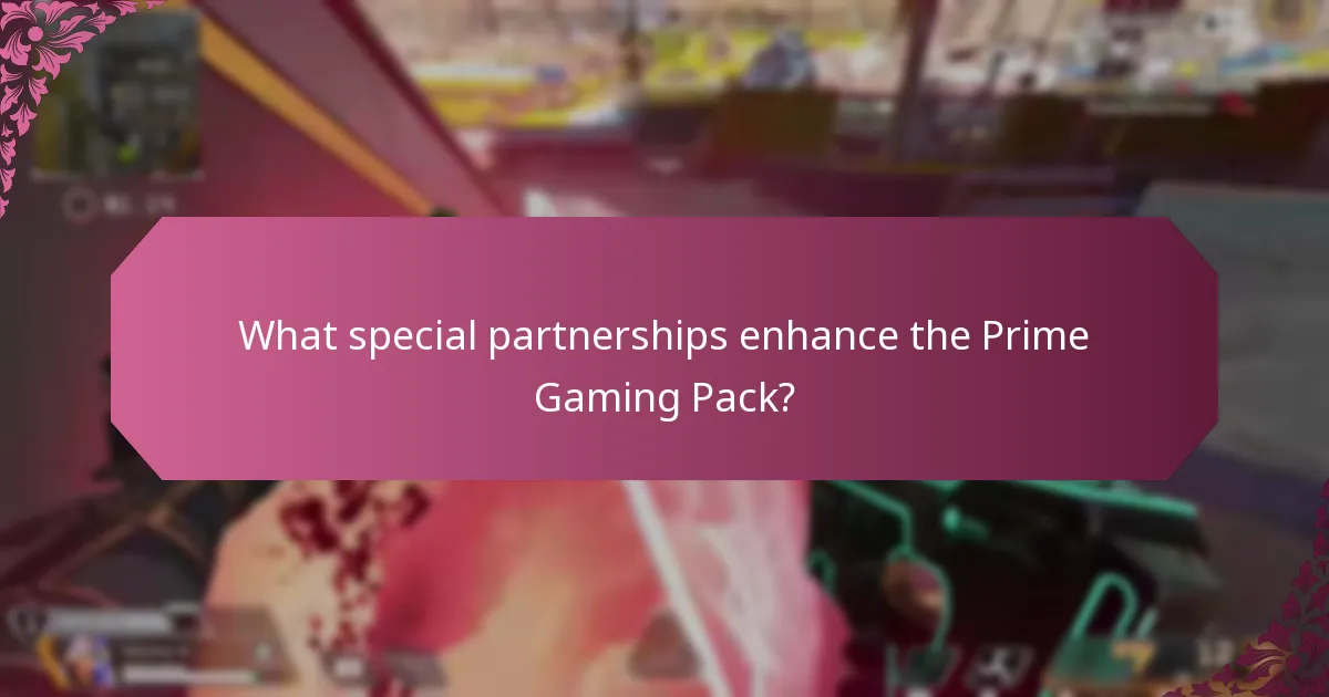 What special partnerships enhance the Prime Gaming Pack?